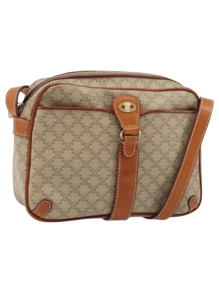 Authentic Celine Macadam Canvas Shoulder Bag Pvc